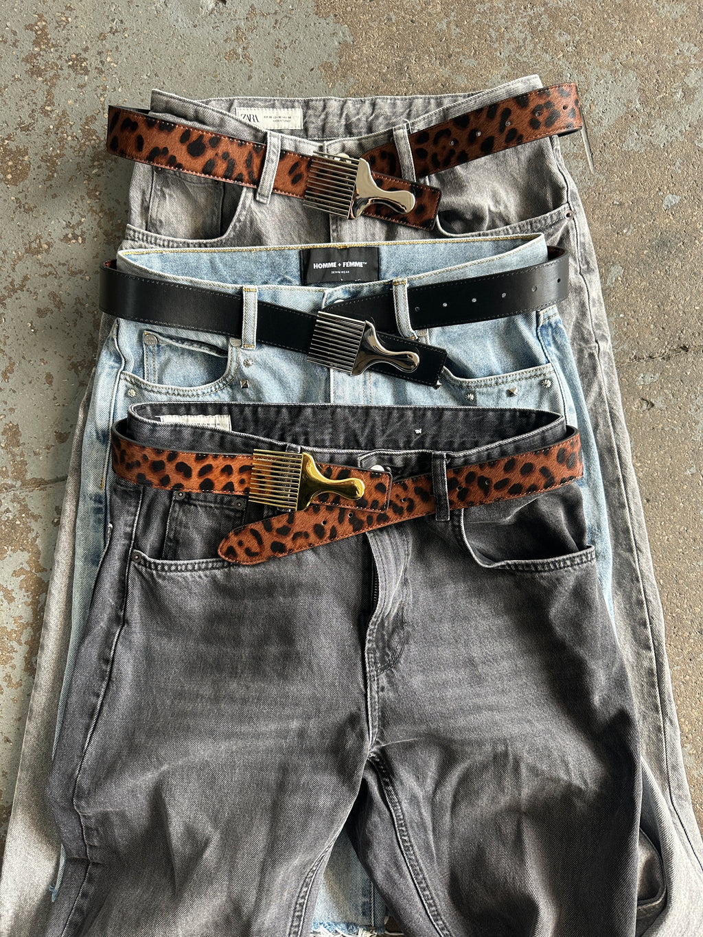 Sliver Afro Pick Belt