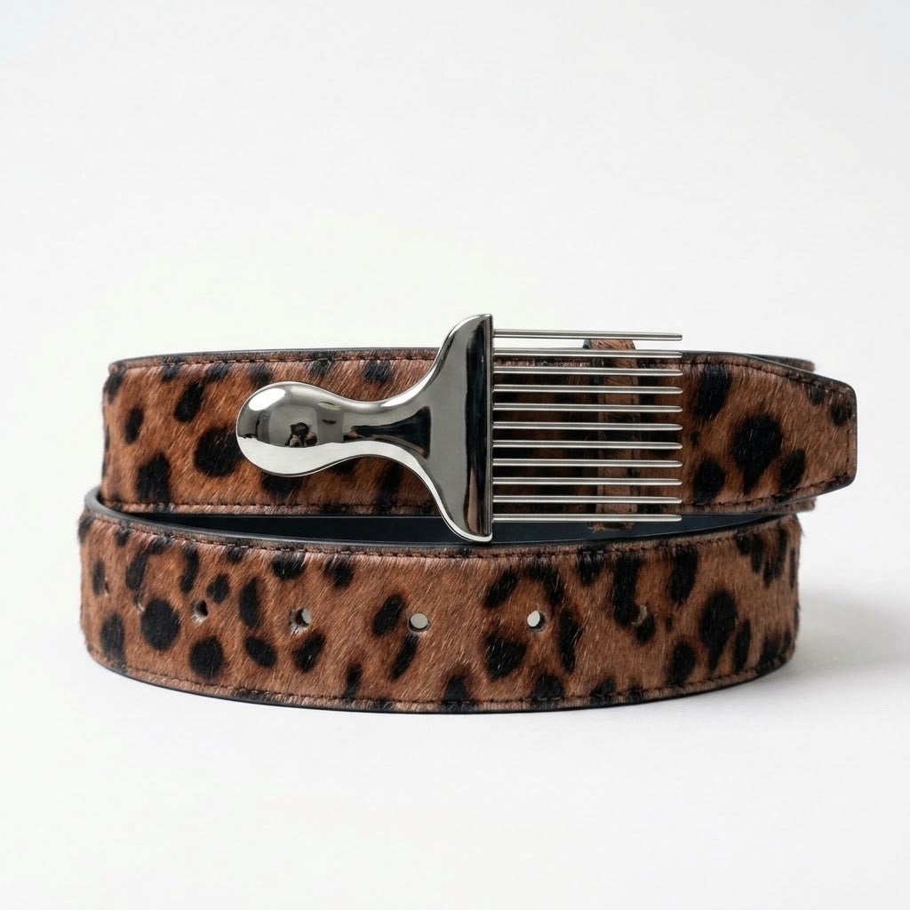 Sliver Afro Pick Belt