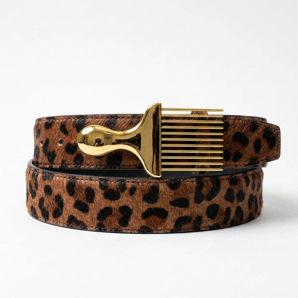 Gold Afro Pick Belt